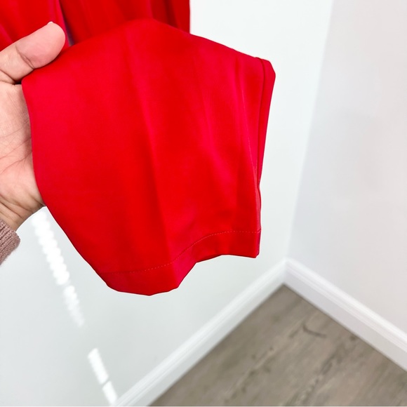 NBD Satin Cigarette Pant in Red NWT size XL - Picture 7 of 11